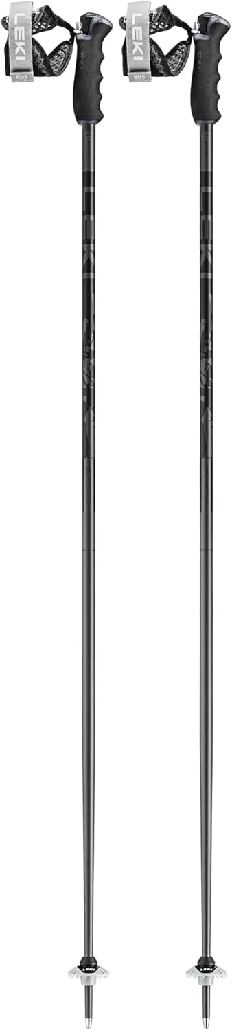 LEKI Detect S Lightweight Aluminum Ski Poles for Downhill Skiing