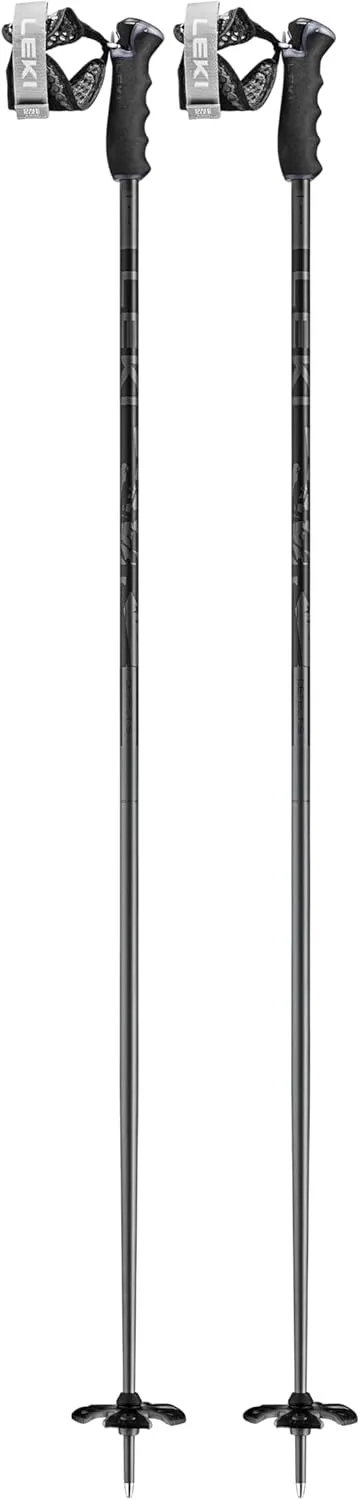 LEKI Detect S Lightweight Aluminum Ski Poles for Downhill Skiing