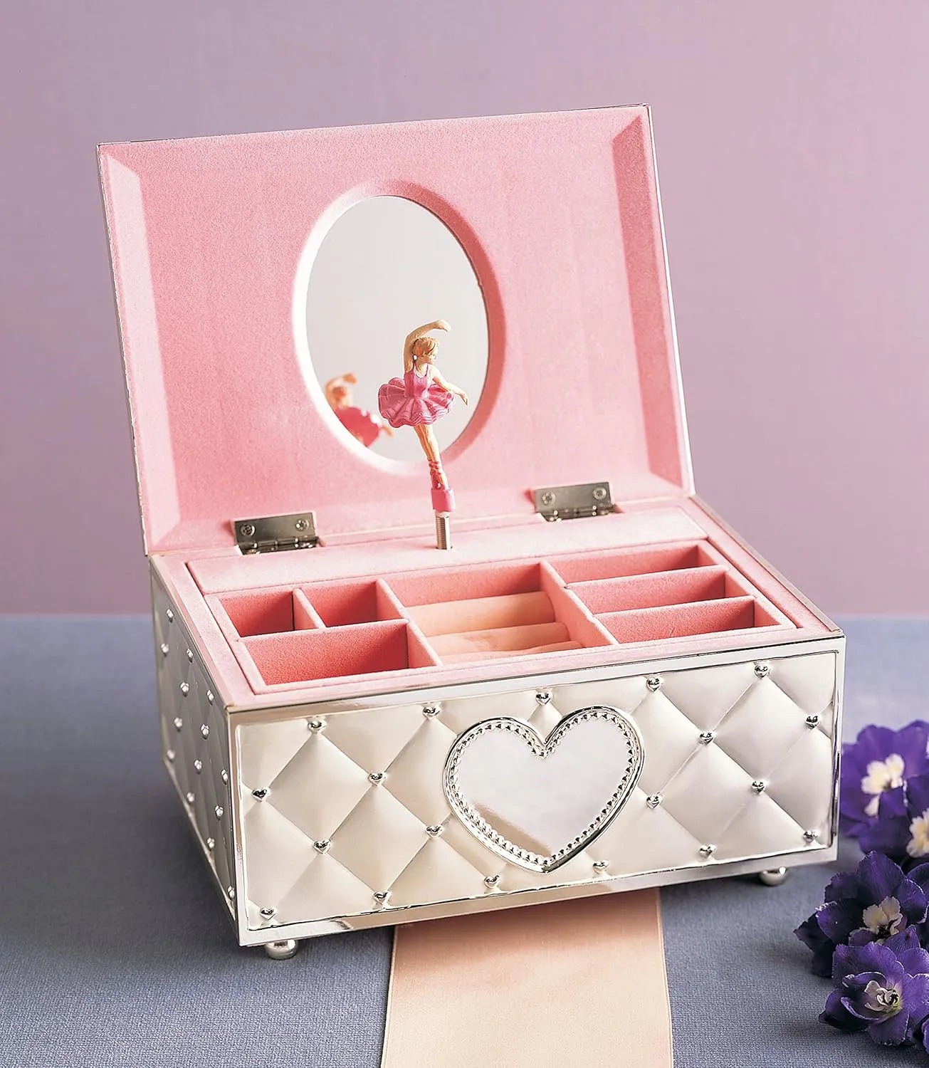 Lenox 6205231 Childhood Memories Musical Ballerina Jewelry Box, Metallic
