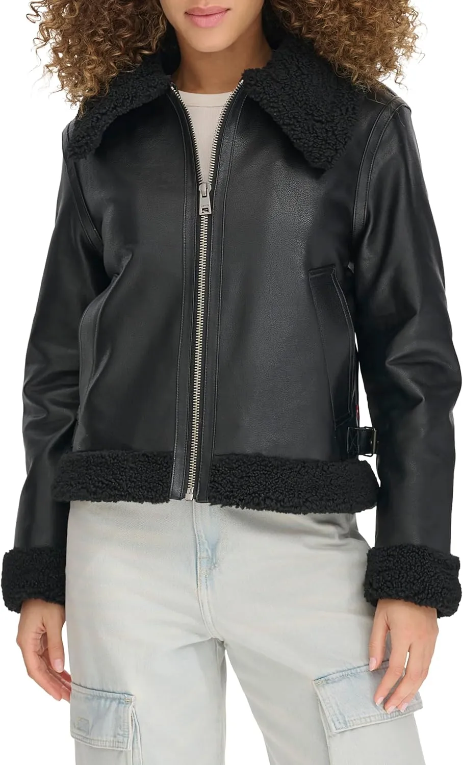 Levi's Women's Faux Shearling Aviator Jacket