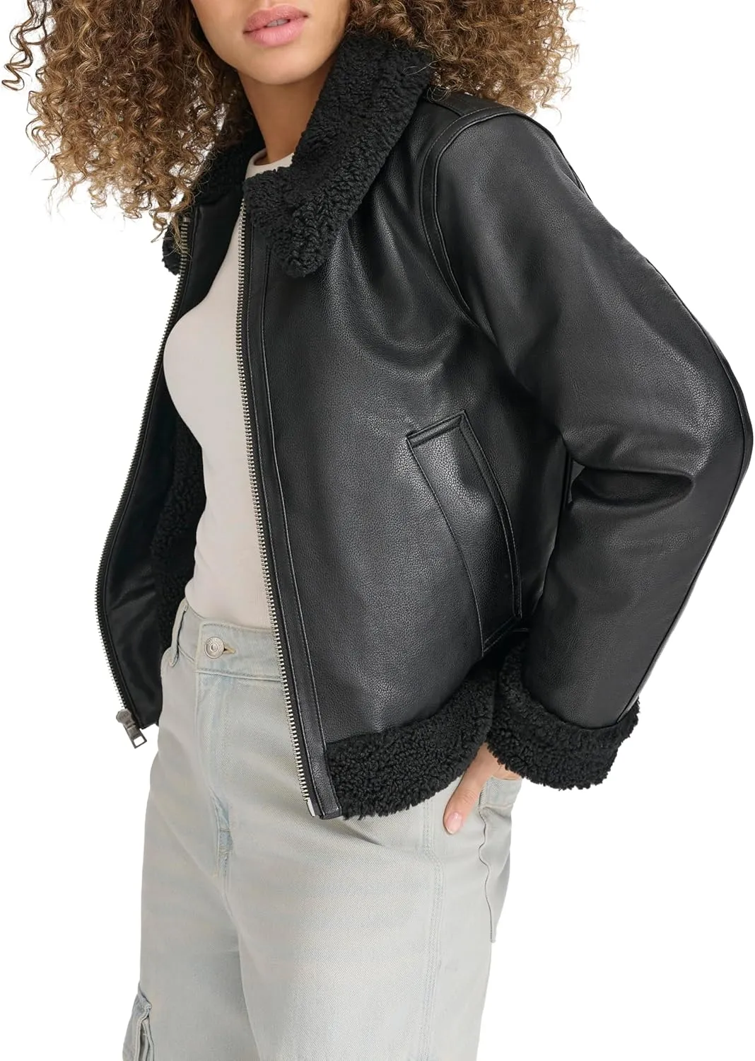 Levi's Women's Faux Shearling Aviator Jacket