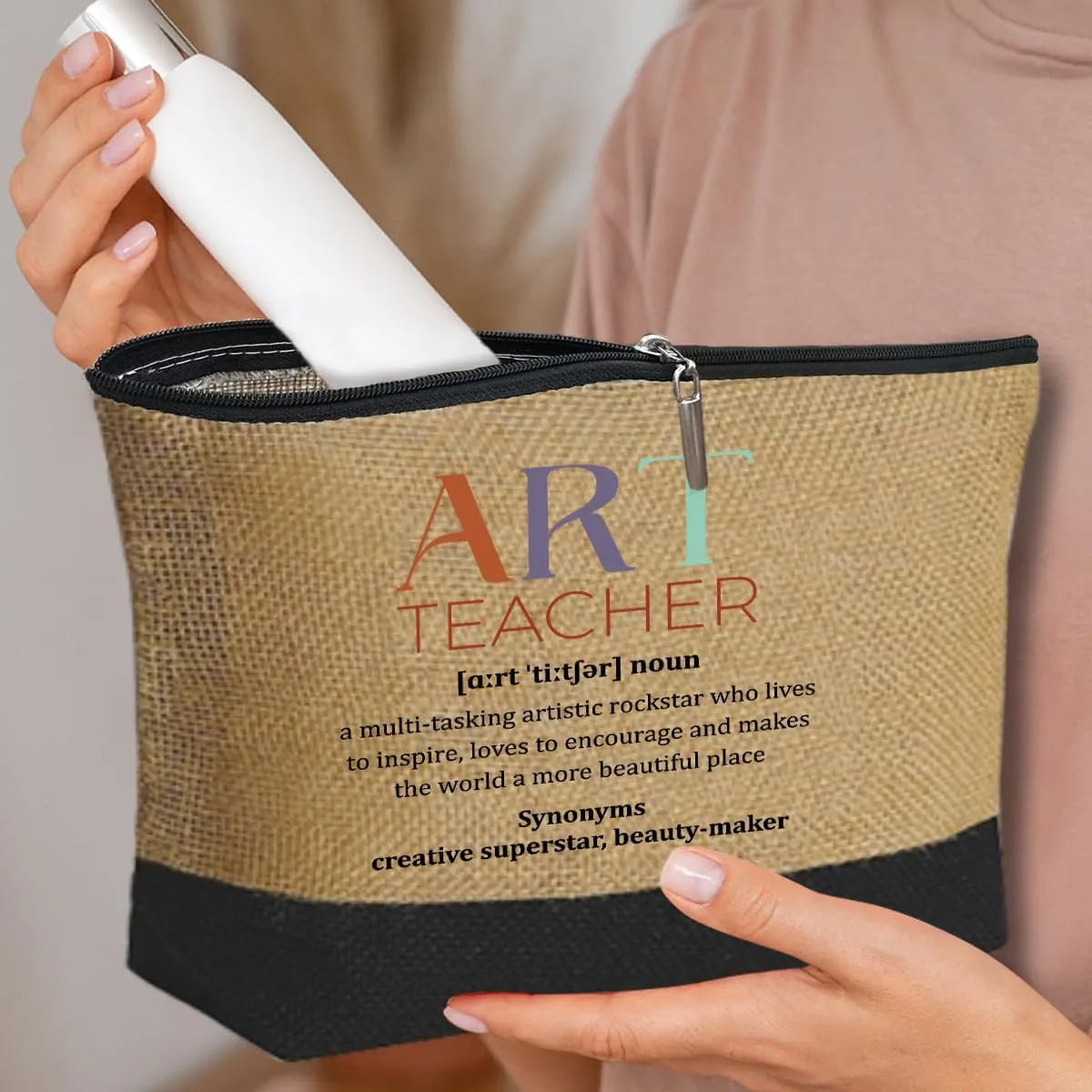 Linen Tote Cosmetic Bag Set Thank You Appreciation Mother's Day Birthday Gifts for Women