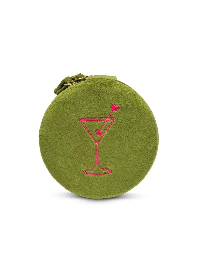 Living Royal Velvet Jewelry Zip Case Martini