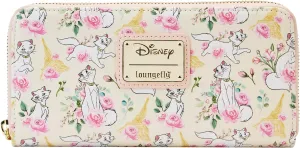 Loungefly Aristocats Duchess in Paris AOP Floral Faux Leather Zip Wallet