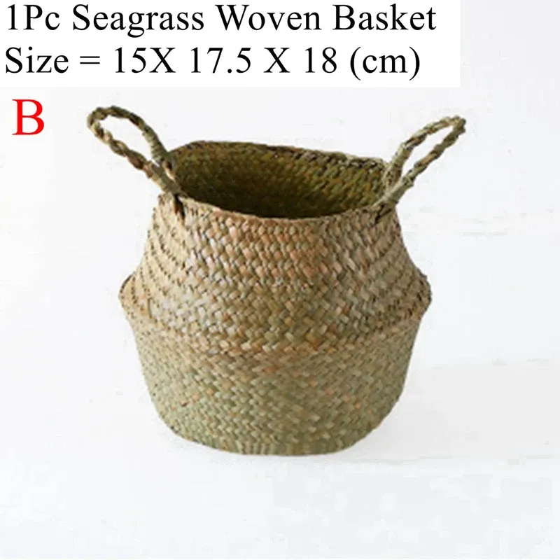 LuanQI Wicker Storage Basket  Flower Baskets Potted Plant Laundry Storage Decorative Basket Rattan Flower Pot Garden Planters