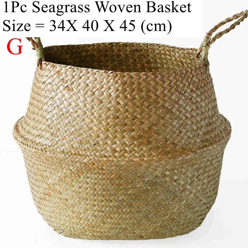 LuanQI Wicker Storage Basket  Flower Baskets Potted Plant Laundry Storage Decorative Basket Rattan Flower Pot Garden Planters