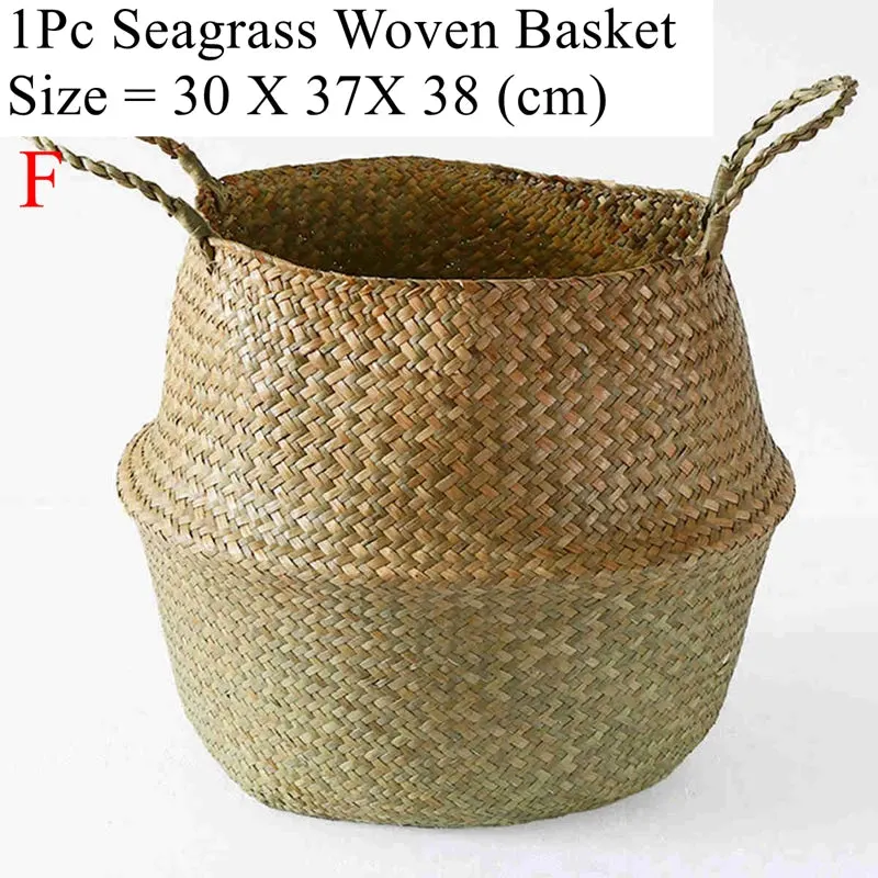LuanQI Wicker Storage Basket  Flower Baskets Potted Plant Laundry Storage Decorative Basket Rattan Flower Pot Garden Planters