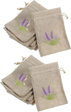 Luxshiny 20pcs Empty Sachet Bags Drawstring for Lavender Home Fragrance Storage Decorative