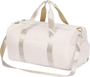 MABROUC Duffle Bag For Women, Sports Duffel Bag for Gym with Wet Pocket & Shoe Compartment, Overnight Weekender Travel Bag