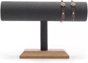 MACIUM Jewelry Armoire T Shape Velvet Jewelry Display Stand Detachable Bracelet Watch Holder Necklace Holder Dresser Storage Jewelry Tower jewerly Tree Organizing (Color : B)