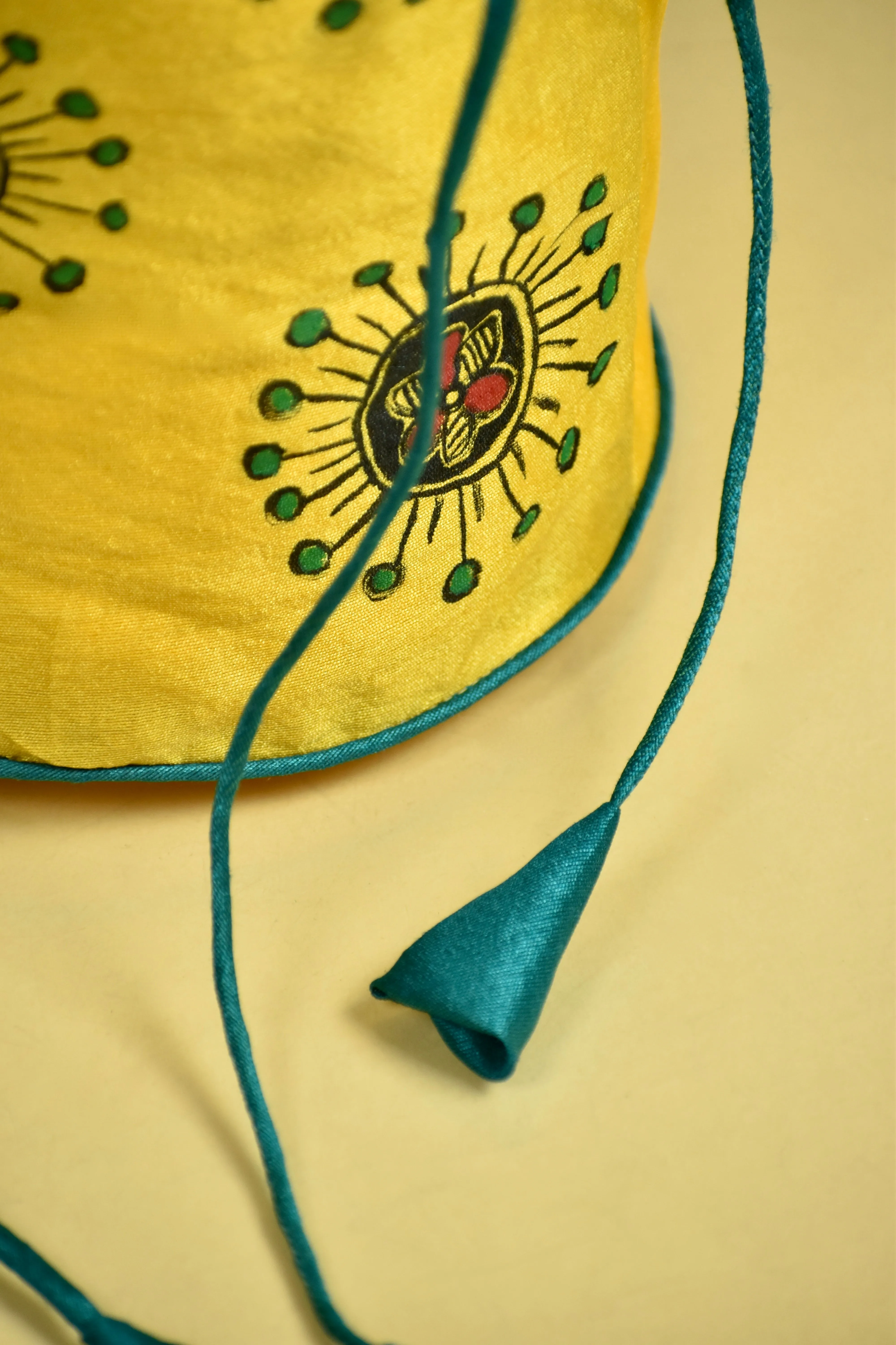 Madhubani Handpainted Silk Potli 11