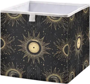 Magic Eyes Storage Cubes 11x11 inch Cube Storage Bins Collapsible Fabric Cube Basket Shelves Closet Organizer Decorative Storage Box for Bedroom Nursery Office