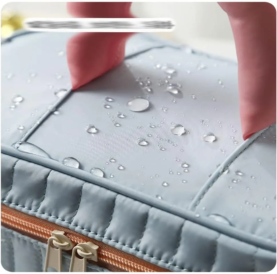 Makeup Bag Split Mesh Bag Storage Bag Hand in Hand Multifunctional Travel Storage Wash Bag(D)