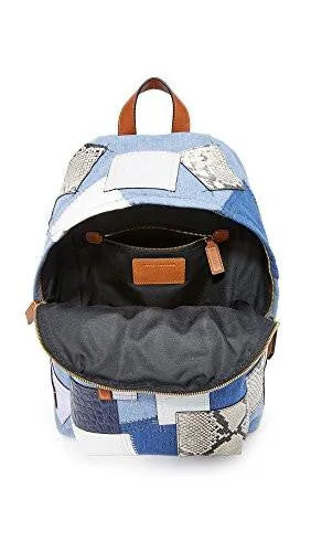 Marc Jacobs Denim Patchwork Biker Backpack Denim Multi One Size