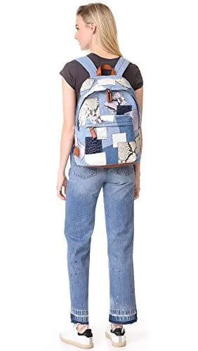 Marc Jacobs Denim Patchwork Biker Backpack Denim Multi One Size
