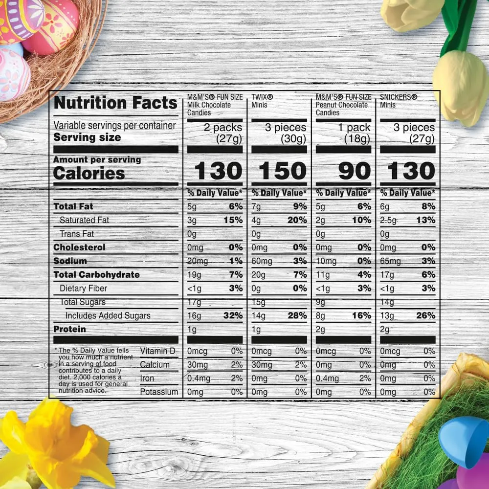 Mars M&M'S, SNICKERS & TWIX Milk Chocolate Candy Easter Basket Stuffers, 85 Ct Bulk Bag