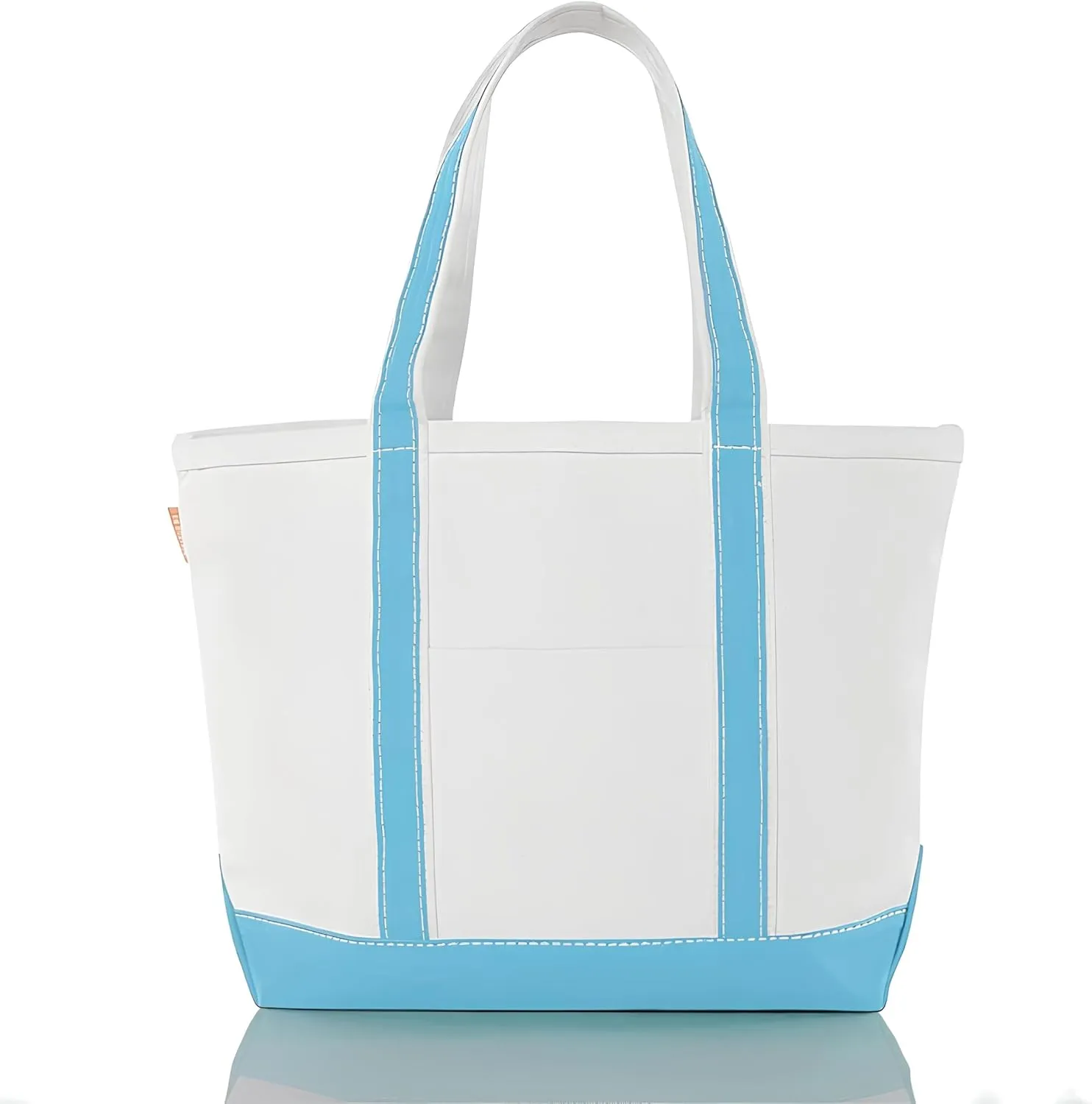 Medium Classic Canvas Tote Bag for Women, Top Zipper Closure, Outer Pocket, Daily Essentials, Groceries, Traveling