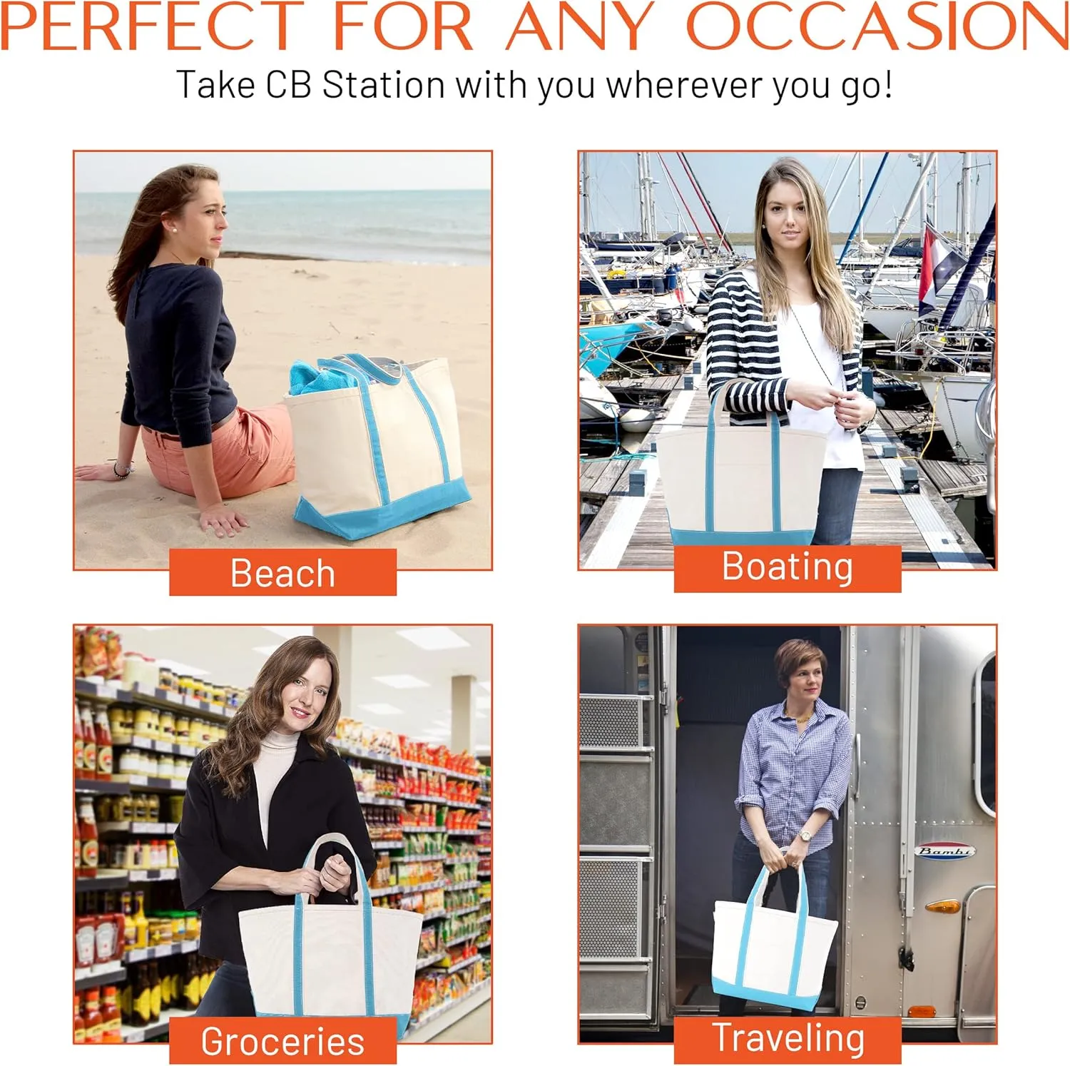 Medium Classic Canvas Tote Bag for Women, Top Zipper Closure, Outer Pocket, Daily Essentials, Groceries, Traveling
