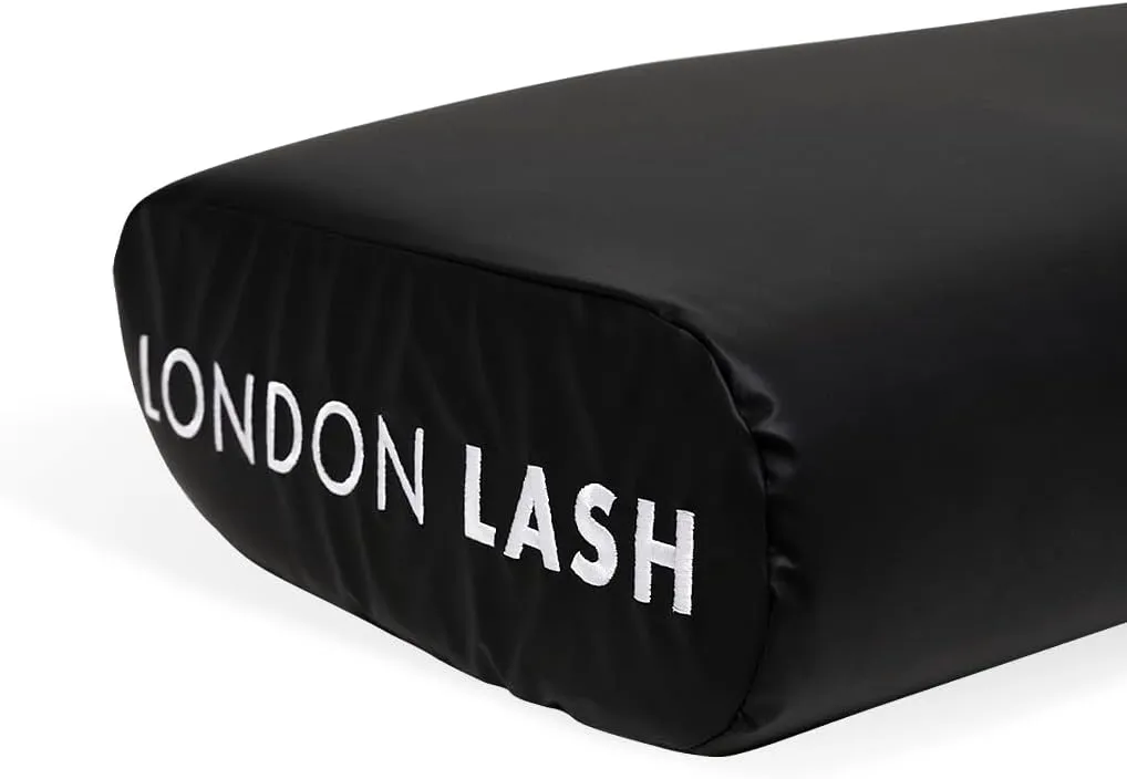 Memory Foam Lash Pillow - Beige, Black - Luxe Faux-Leather Pillowcase - Perfect for Eyelash Extensions Services, piilowcase only (Black)