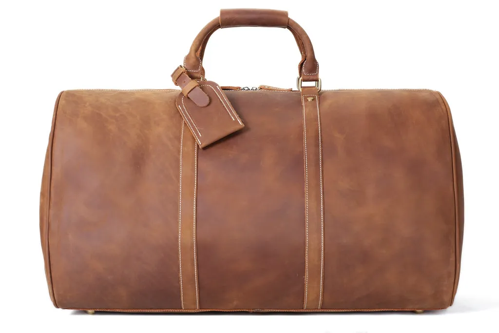 Men Leather Duffle Bags Leather Overnight Bag Gym Bags