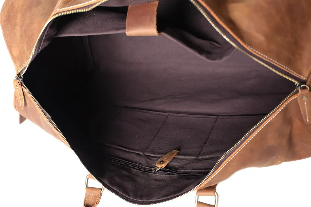 Men Leather Duffle Bags Leather Overnight Bag Gym Bags