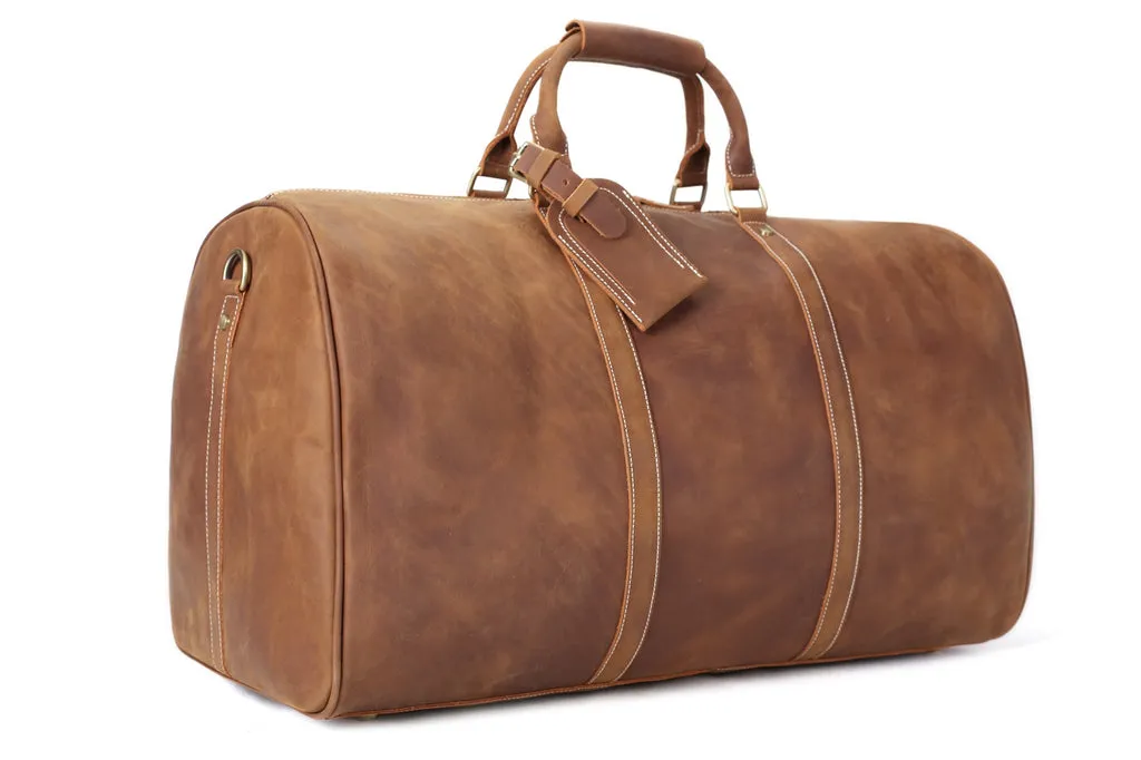 Men Leather Duffle Bags Leather Overnight Bag Gym Bags