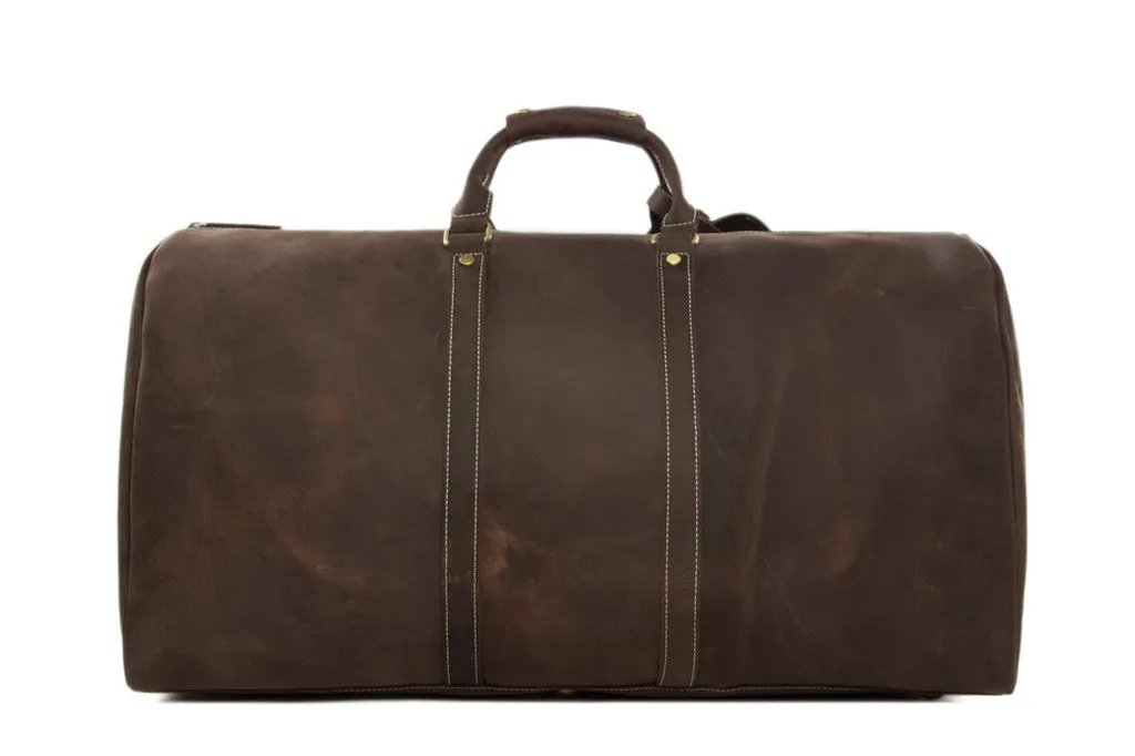 Men Leather Duffle Bags Leather Overnight Bag Gym Bags