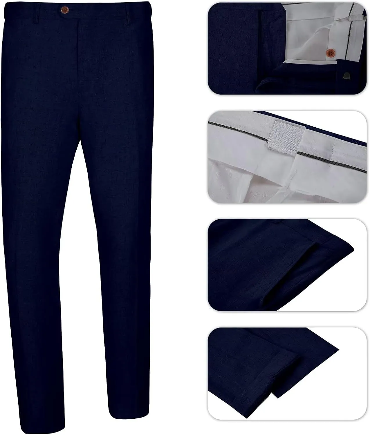 Men Suits Linen Beach Wedding Suits 3 Piece Groomsmen Attire Linen Blazer Vest Pant Prom Tuxedo