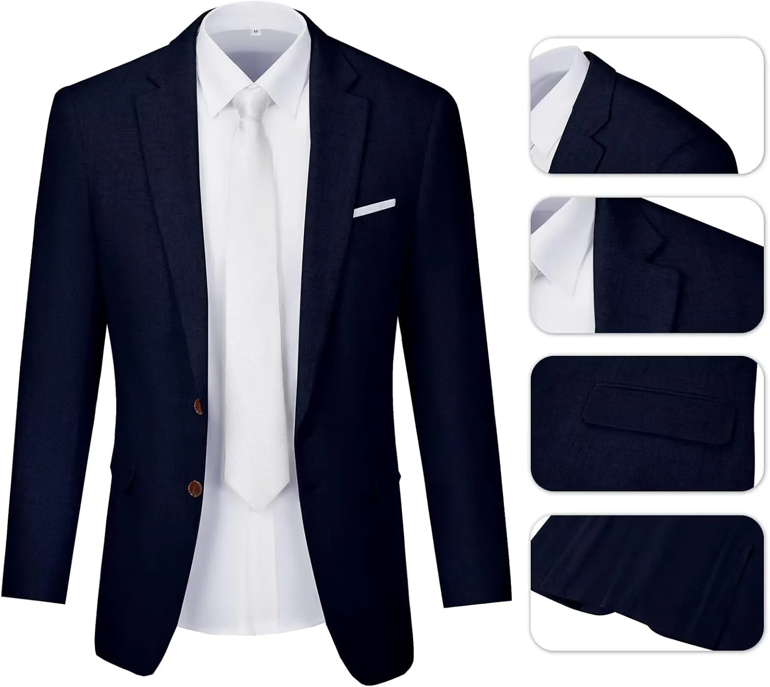 Men Suits Linen Beach Wedding Suits 3 Piece Groomsmen Attire Linen Blazer Vest Pant Prom Tuxedo