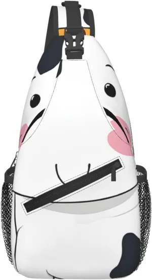 Men's Cross Chest Bag Diagonally (Dairy Cow), Crossbody Shoulder Bag Travel Hiking Daypack for Women