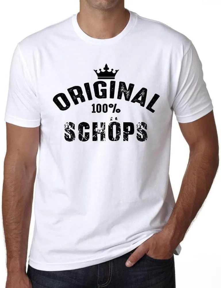 Men's Graphic T-Shirt Original 100% Schöps Eco-Friendly Limited Edition Short Sleeve Tee-Shirt Vintage Birthday Gift Novelty White XS