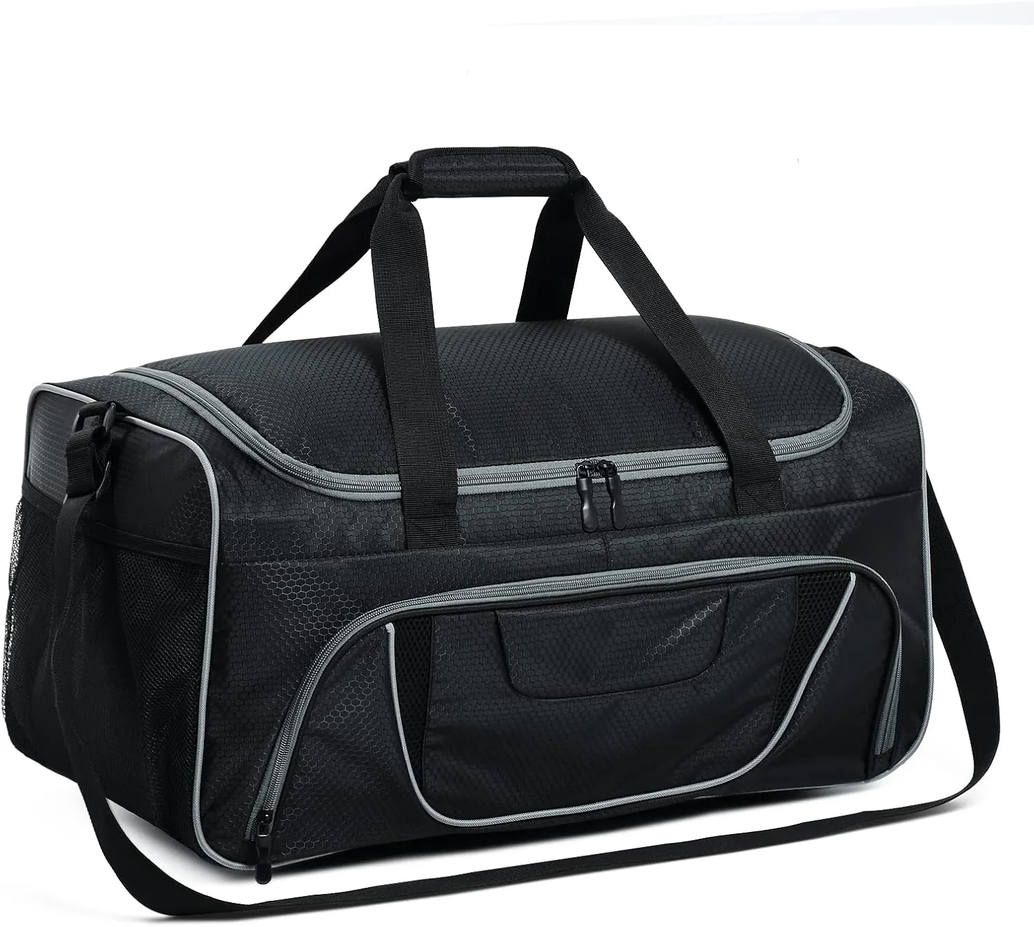 Mens Gym Bag 21 inch Large Overnight Weekender Duffle Bag for Travel Sport-Grey/Black