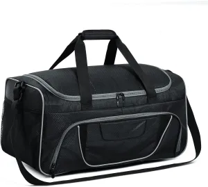 Mens Gym Bag 21 inch Large Overnight Weekender Duffle Bag for Travel Sport-Grey/Black
