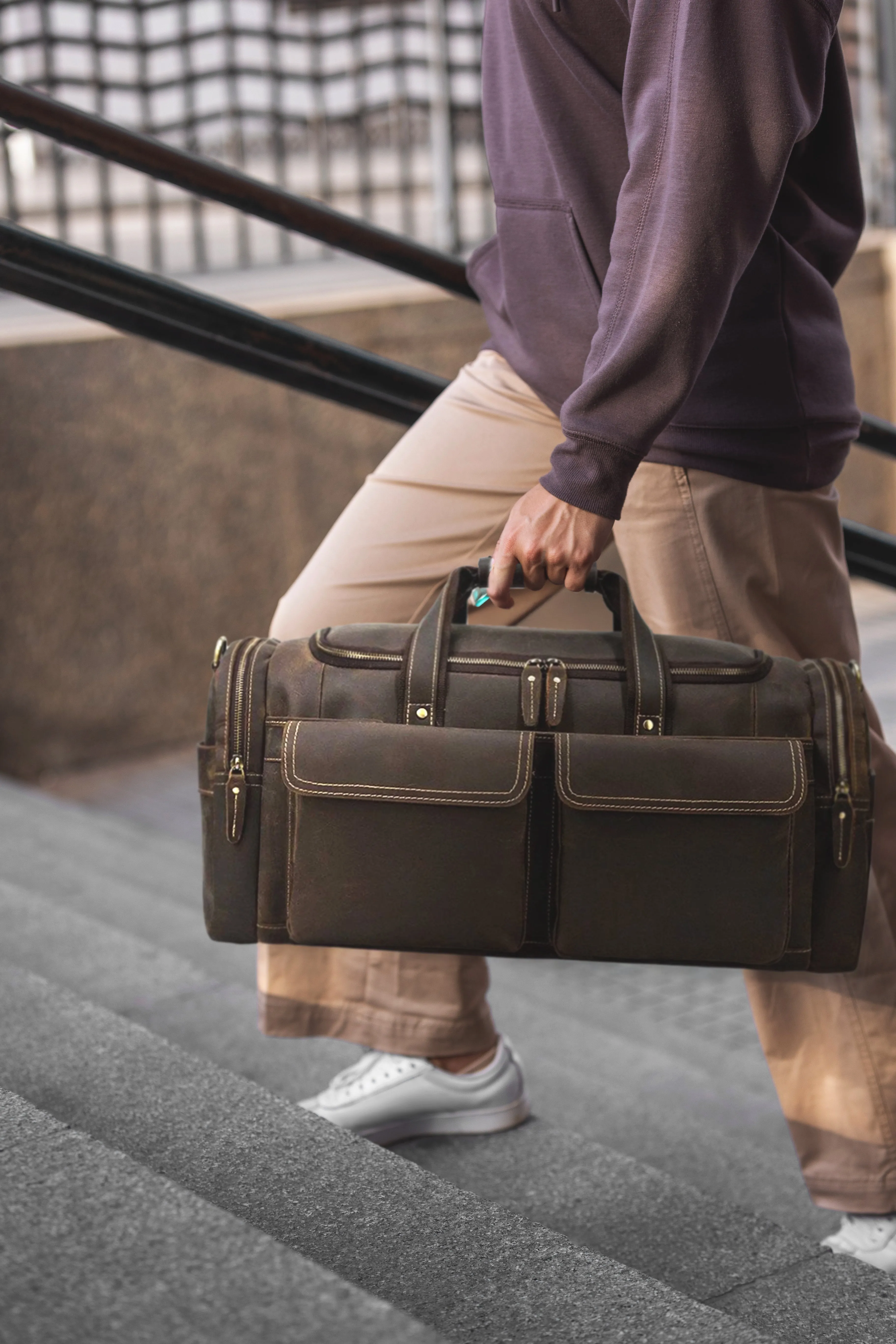 Men's Leather Duffle Bag | Namib Desert