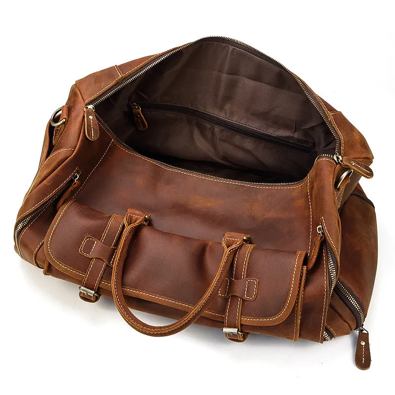 Men's Leather Weekend Bag | chichen itza