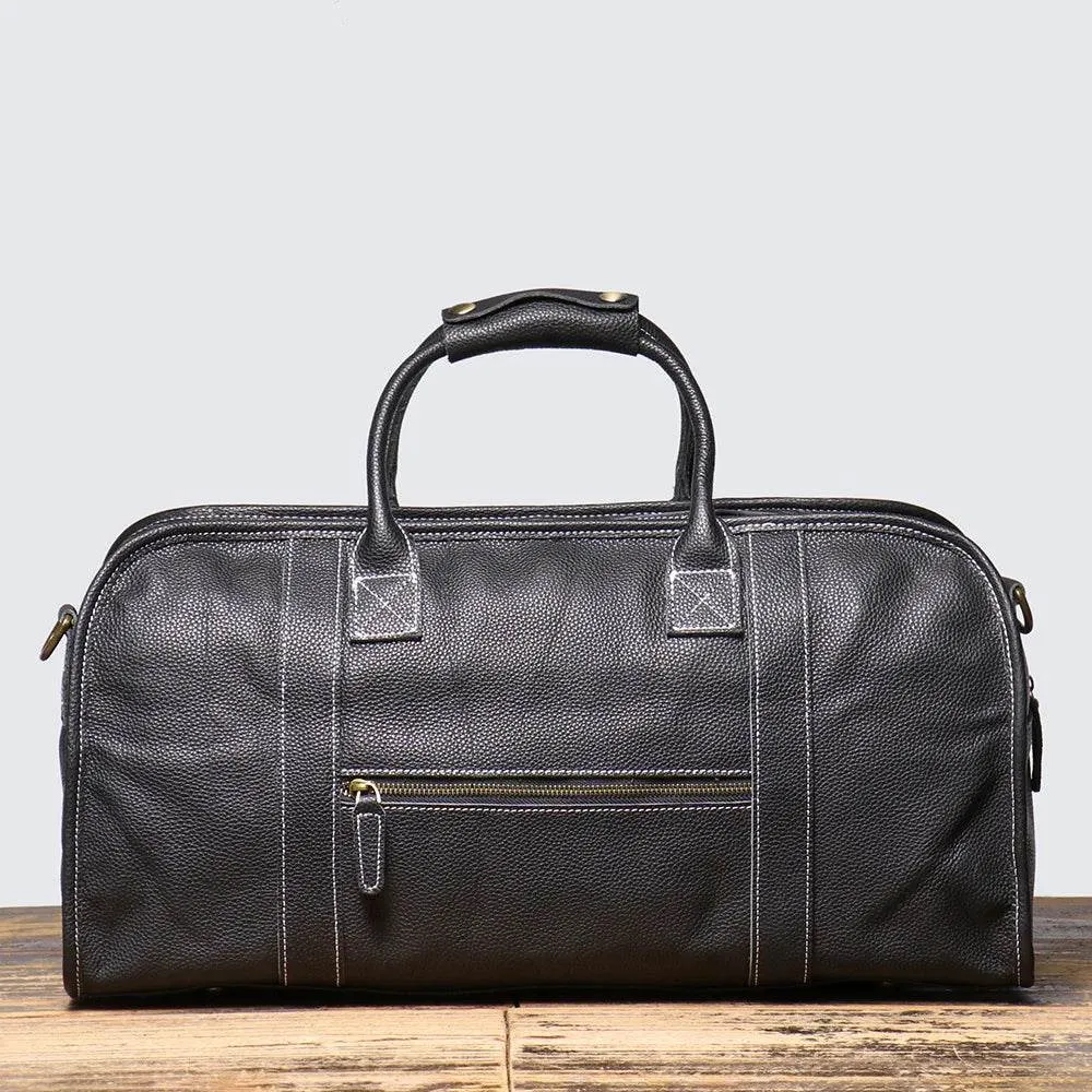 Men's Luxury Leather Travel Bag – Soft Cowhide Duffel Weekend