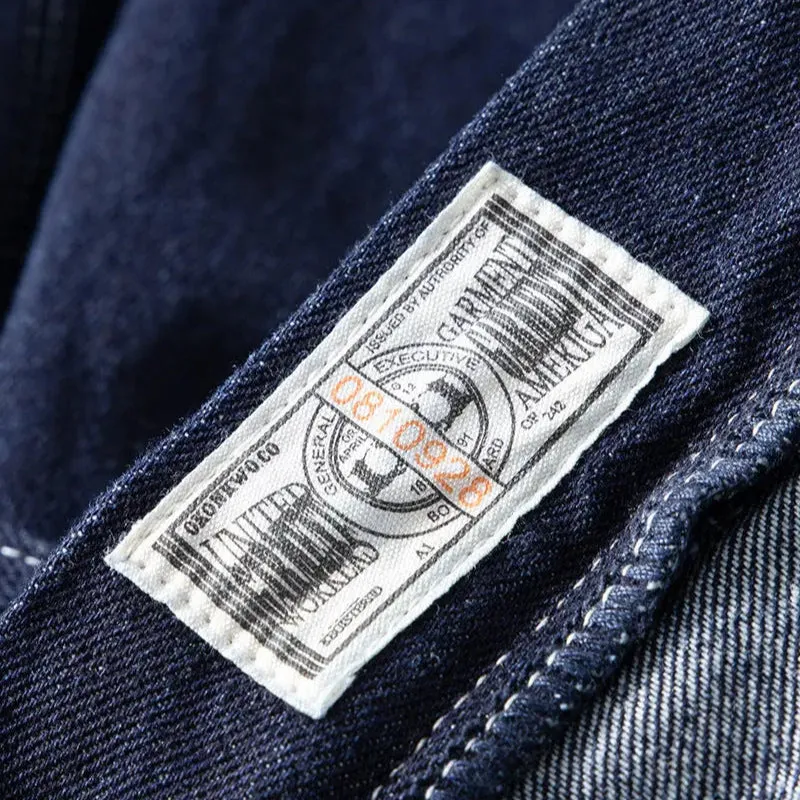 Men's Multi-pocket Striped Jeans