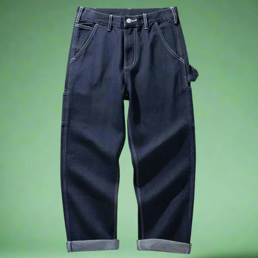 Men's Multi-pocket Striped Jeans
