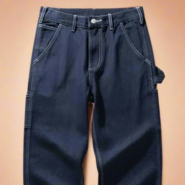 Men's Multi-pocket Striped Jeans