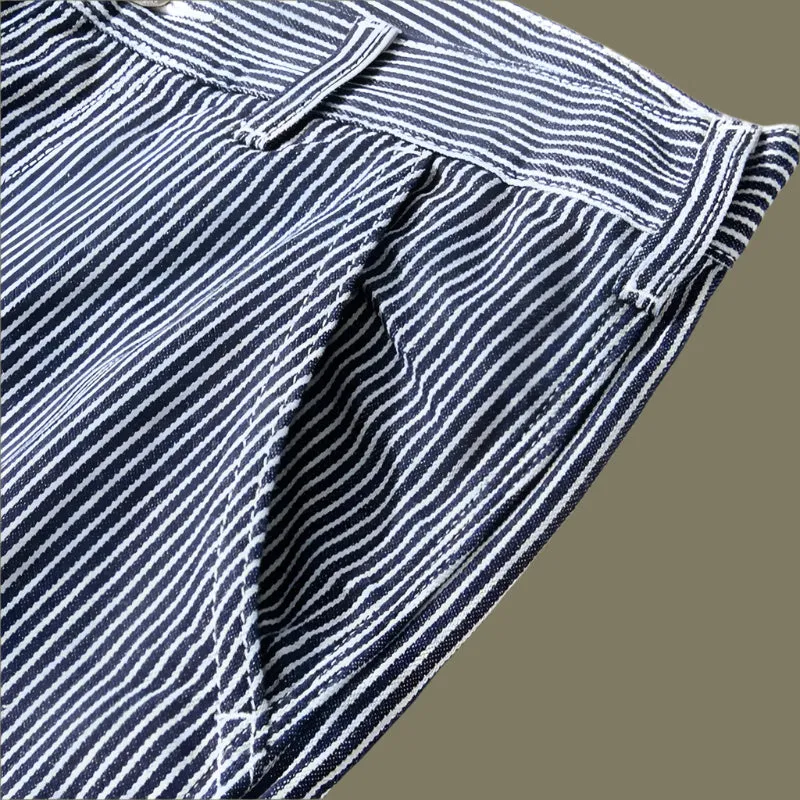 Men's Multi-pocket Striped Jeans