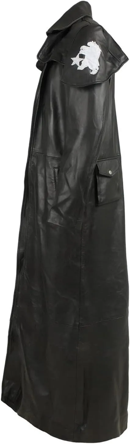 Mens NCR A7 Ranger Cowboy Duster Costume Adult Leather Veteran Ranger Classic Armor Vault Coat Jacket