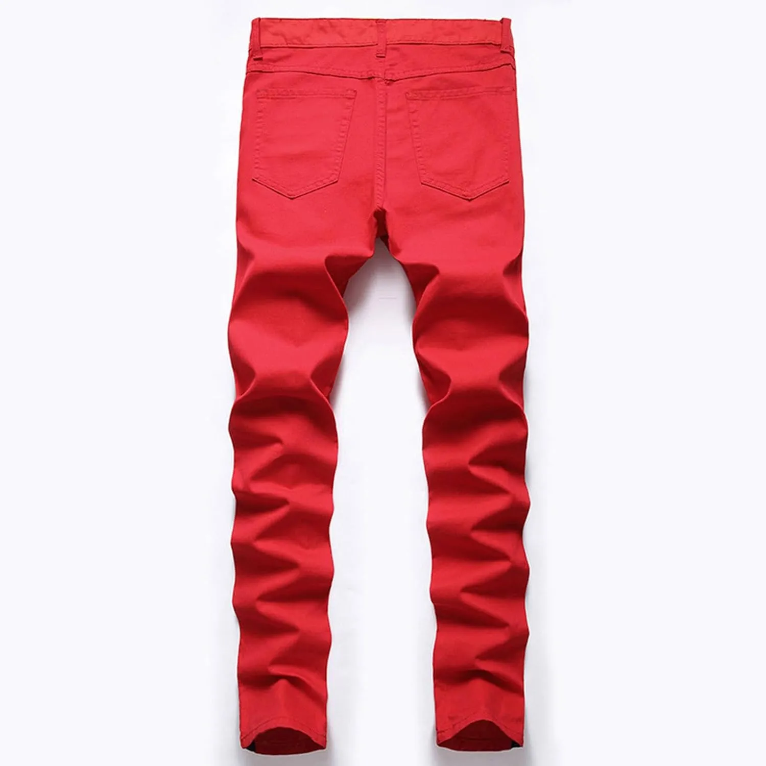 Men's Regular Fit Comfort Jean Frayed Pants Distressed Rip Trousers Straight Leg Jeans Men Mens Jeans Big and Tall