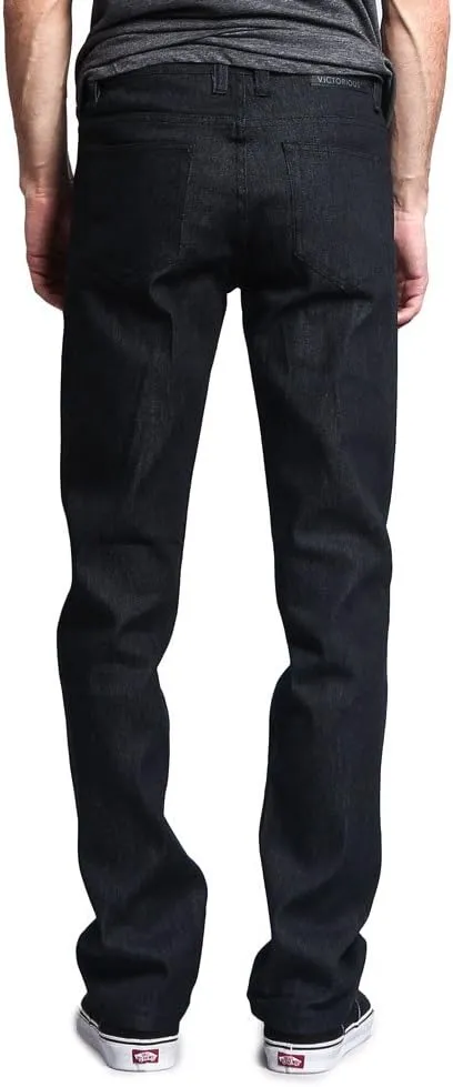 Men's Slim Fit Unwashed Raw Denim Jeans DL980