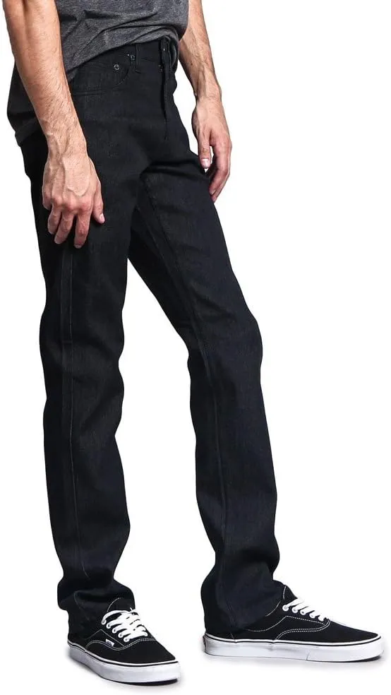 Men's Slim Fit Unwashed Raw Denim Jeans DL980