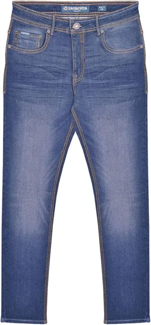 Mens Stafford Slim Jeans (34L) (Mid Blue)