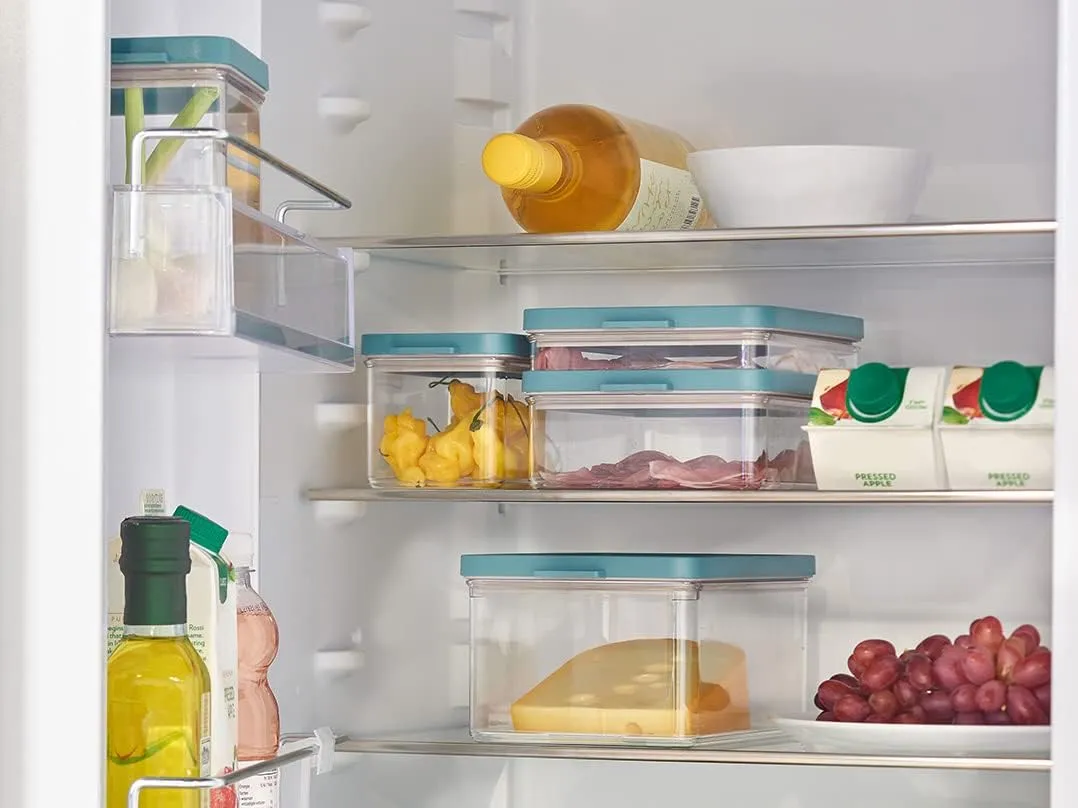 Mepal Omnia Food Storage Box with Lid Set of 3 | 17oz/500ml | Ideal for Cold Cuts, Cheese, and More | Stackable design | Nordic White | BPA-Free | Made in Holland