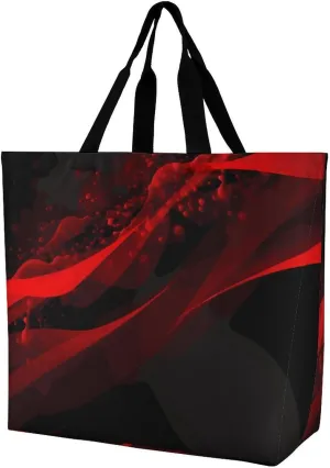 Microphone with Music Notes Tote Bag for Women Reusable Grocery Shoulder Bag Shopping Bags for Travel, Groceries