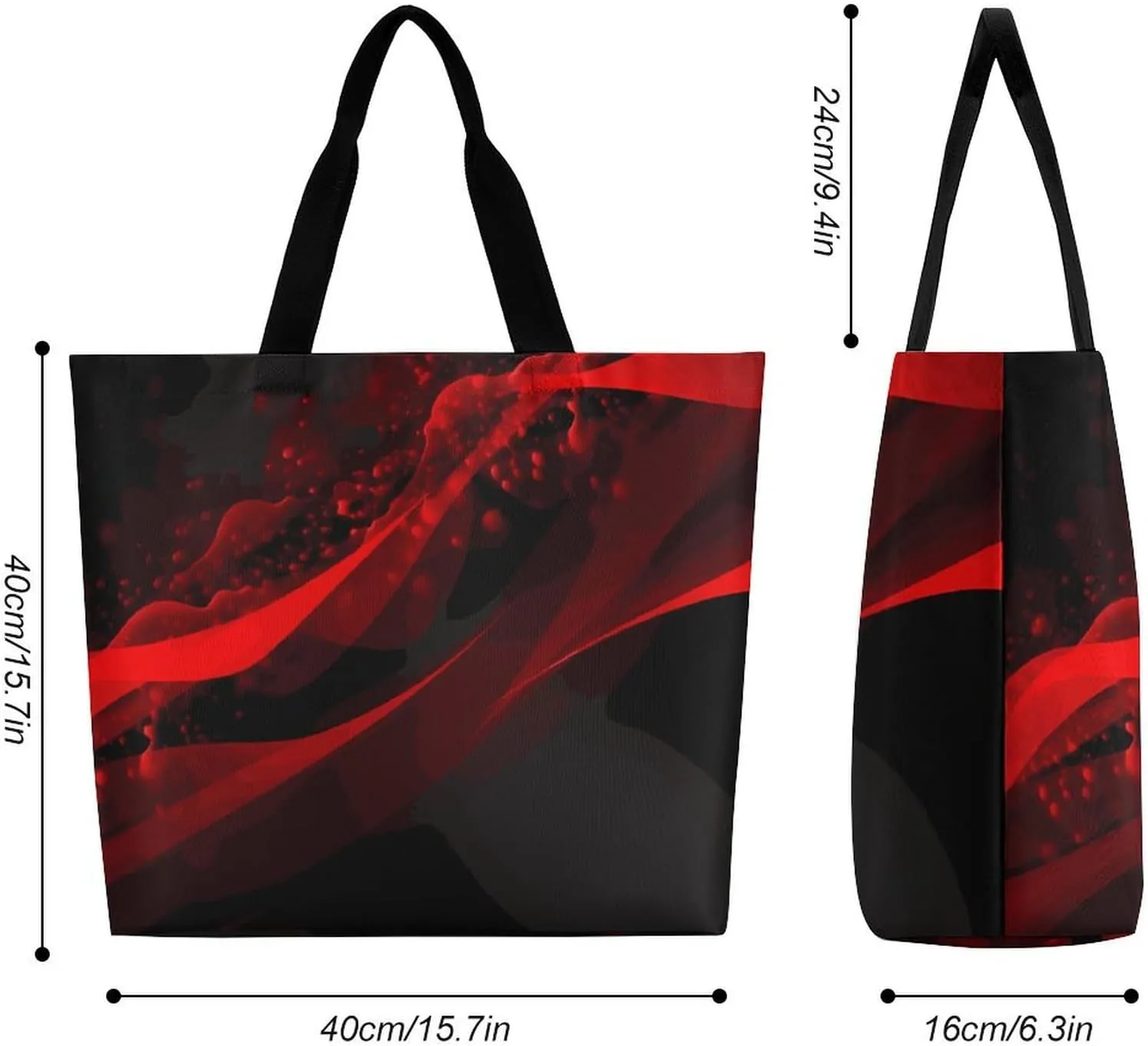 Microphone with Music Notes Tote Bag for Women Reusable Grocery Shoulder Bag Shopping Bags for Travel, Groceries