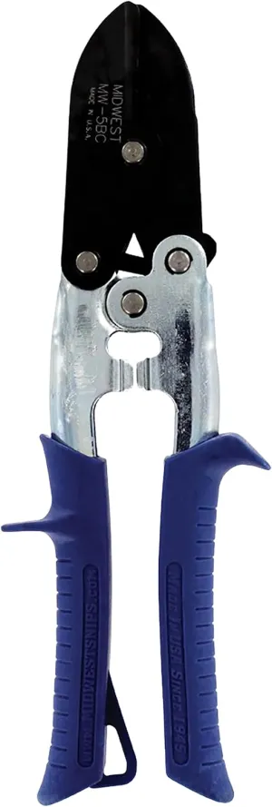 MIDWEST 5-Blade Crimper - Straight and Wide Cut Pinch-thru-point Cutter, Made in the USA - MWT-5BC