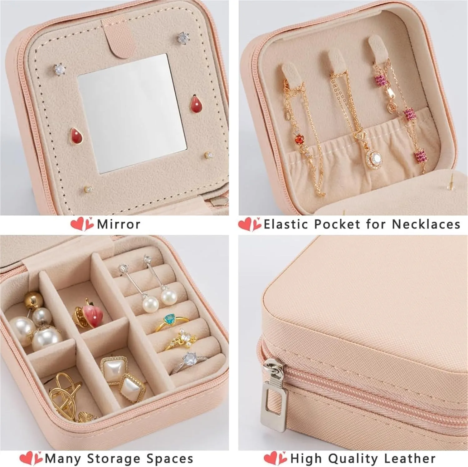 Mini Jewelry Travel Case,Small Jewelry Box, Personalized Traveling Jewelry Organizer,Portable Jewellery Storage Holder For Rings Earrings Necklace Bracelet Boxes Birthday Gifts For Girls Women(E)